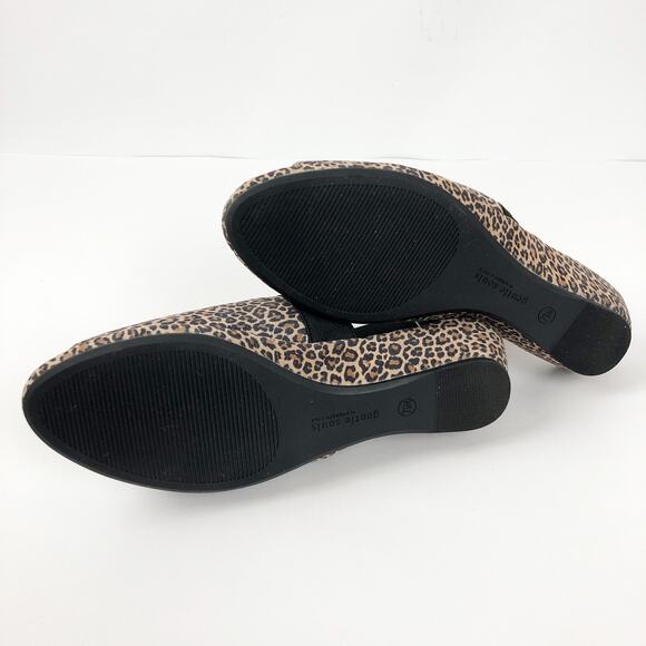 GENTLE SOULS KENNETH COLE Lily Sandal X Cross Elastic 7.5 Tan Fossil Leopard NIB - Picture 10 of 11